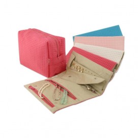 Spacific Waf Weve Cos/trv Bagw/ Jwlry Roll - White